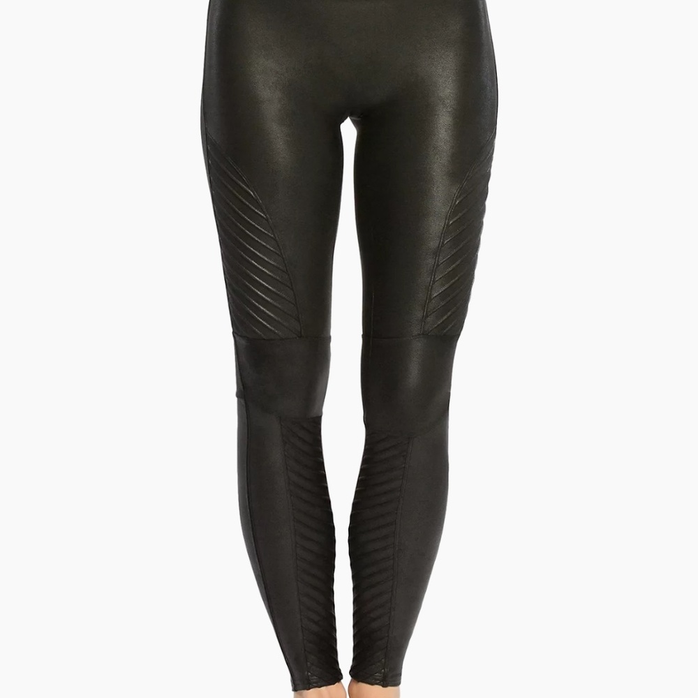 Spanx Faux Leather Moto Leggings